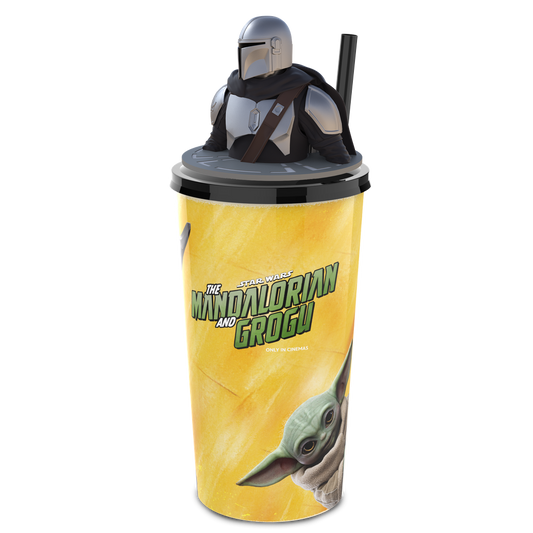 Star Wars: The Mandalorian and Grogu - Drink cup with Toppers