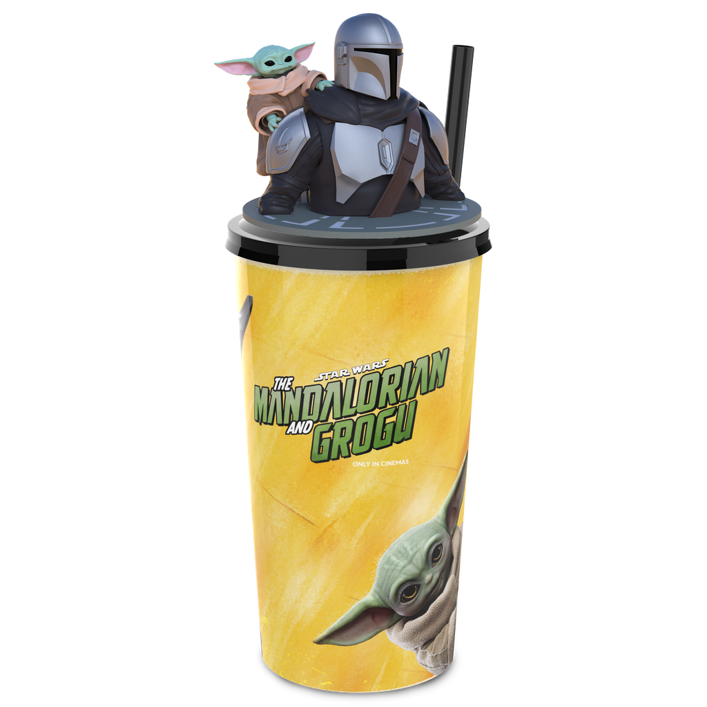 Star Wars: The Mandalorian and Grogu - Drink cup with Toppers