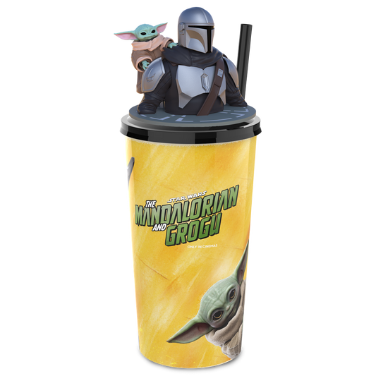 Star Wars: The Mandalorian and Grogu - Drink cup with Toppers